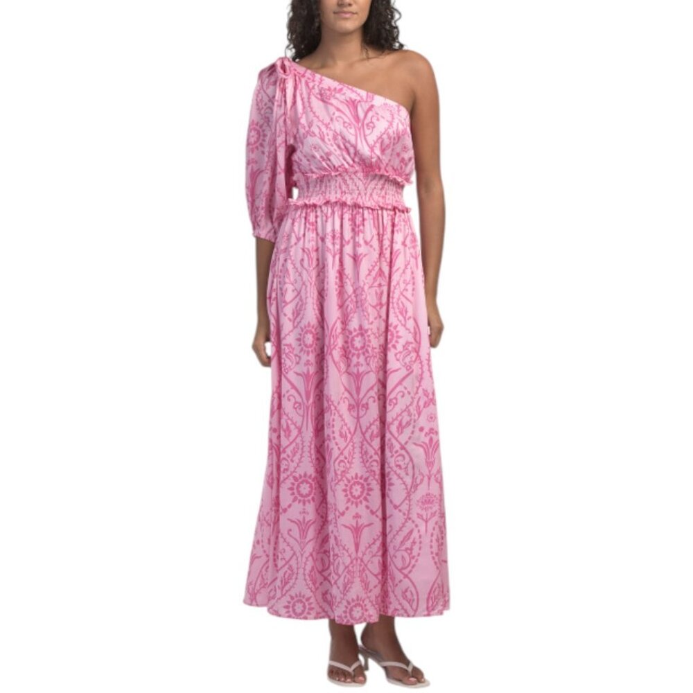 BEYOND BY VERA One Shoulder Printed Carla Dress